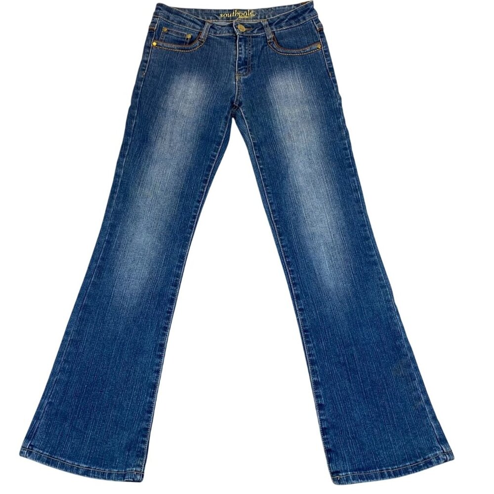 Southpole Women's Jeans Size 7 Flared Leg Casual Style